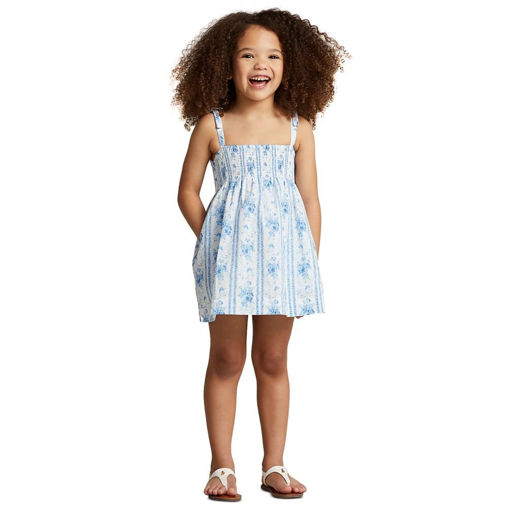 商品Ralph Lauren|Toddler and Little Girls Floral Print Smocked Batiste Dress,价格¥129,第3张图片详细描述