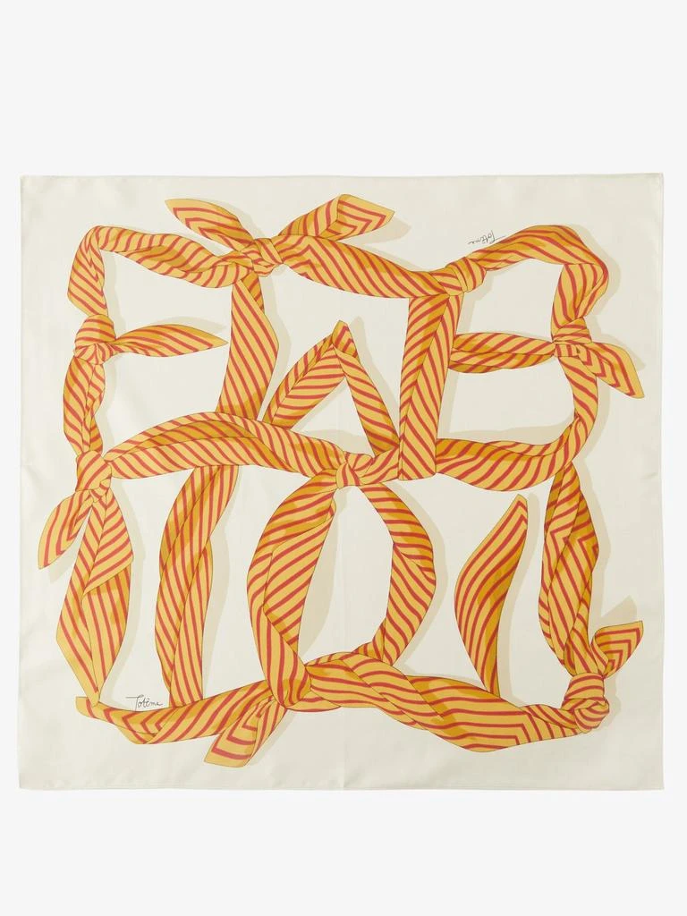 商品Totême|Knotted-print silk-twill scarf,价格¥1026,第3张图片详细描述