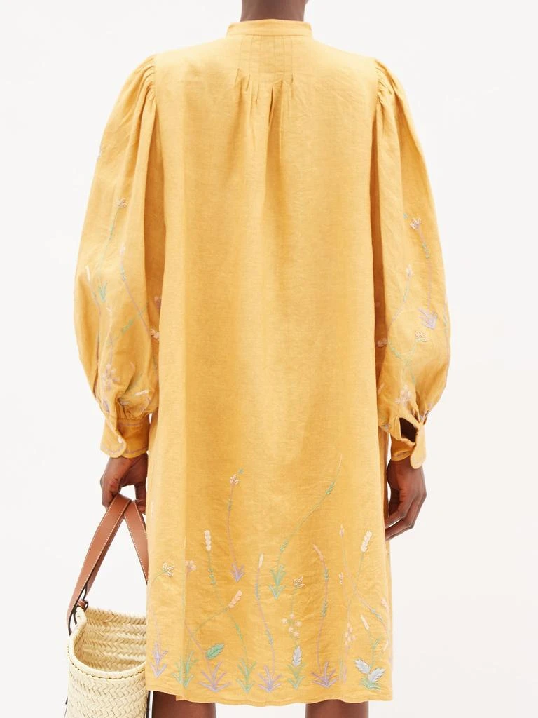 商品Thierry Colson|Yseult floral-embroidered linen shirt dress,价格¥1897,第5张图片详细描述