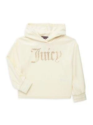 商品Juicy Couture|Little Girl's Studded Logo Velour Hoodie,价格¥189,第1张图片