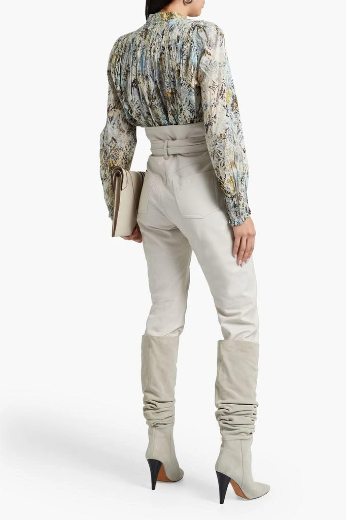 商品IRO|Calli smocked printed cotton-voile top,价格¥732,第1张图片