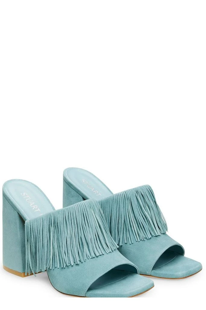 商品Stuart Weitzman|Stuart Weitzman Tia Fringed 100 Heeled Slides,价格¥2367,第2张图片详细描述