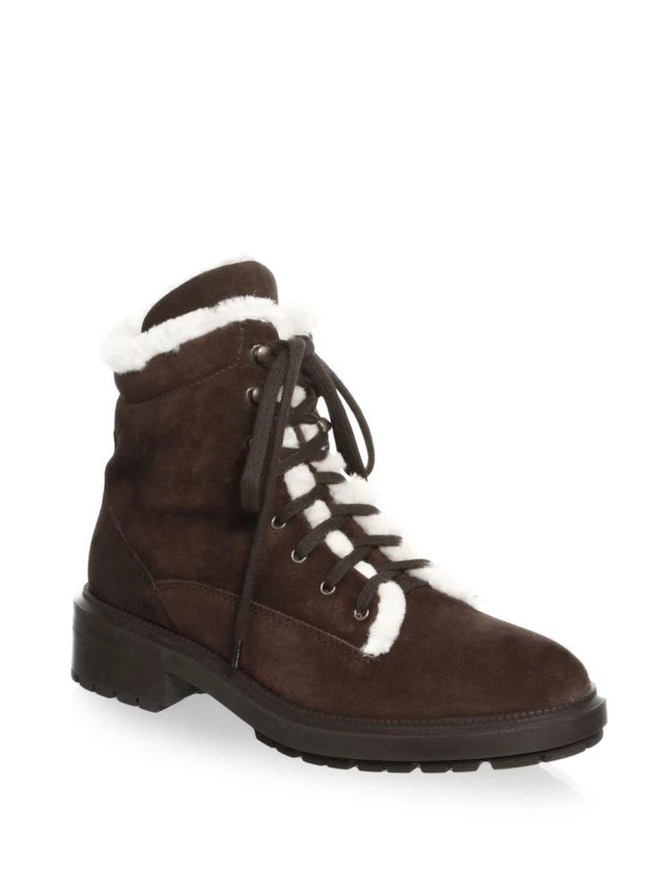 商品Aquatalia|Lenore Shearling & Suede Lace-Up Boots,价格¥1350,第1张图片