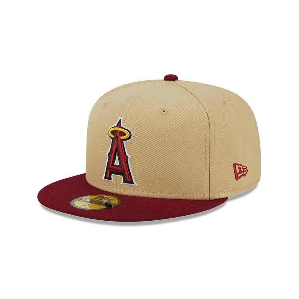 商品New Era|Men's Vegas Gold, Cardinal Los Angeles Angels 59FIFTY Fitted Hat,价格¥327,第2张图片详细描述