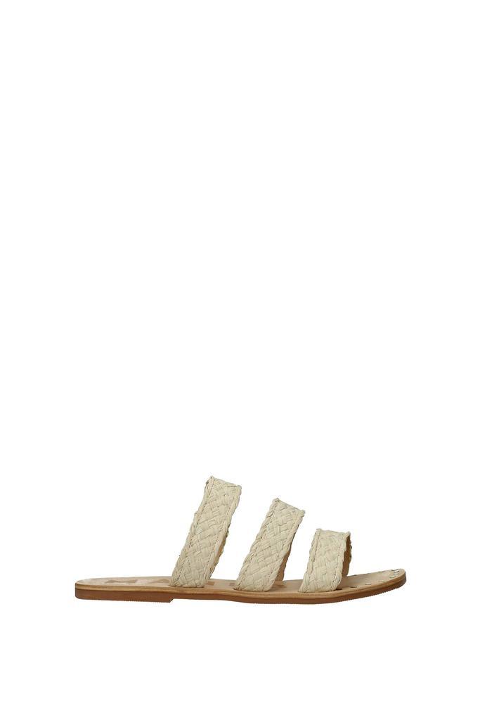 商品MANEBÍ|Slippers and clogs Raffia Beige,价格¥375,第1张图片