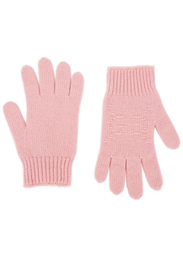 商品Gucci|KIDS Pink GG-intarsia wool gloves,价格¥888,第1张图片