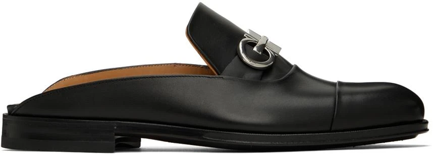 商品Salvatore Ferragamo|Black Gancini Loafers,价格¥3138,第1张图片