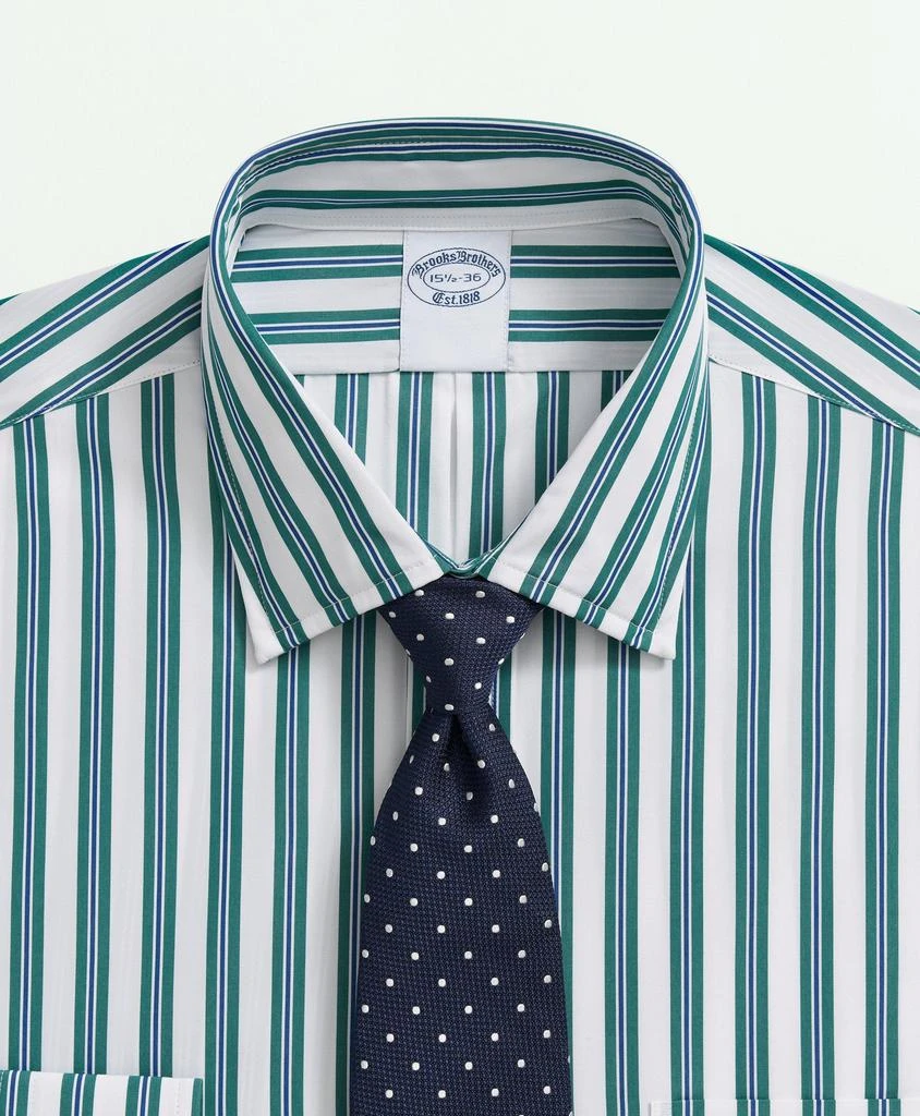 商品Brooks Brothers|Supima® Cotton Poplin Ainsley Collar, Bold Multi Striped Dress Shirt,价格¥496,第2张图片详细描述