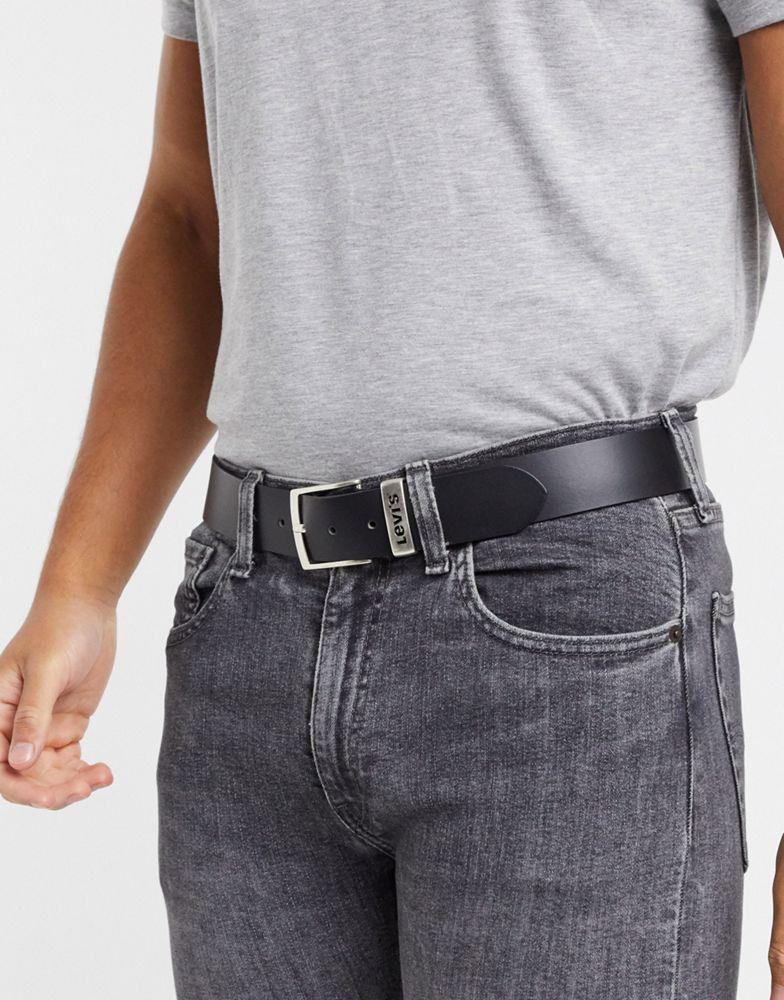 Levi's new ashland leather belt in black商品第3张图片规格展示