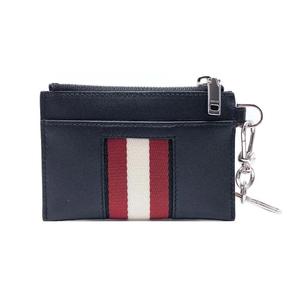 商品Bally|NEW Bally Bon Men's 6231993 Black Leather Key Holder Wallet MSRP,价格¥850,第2张图片详细描述