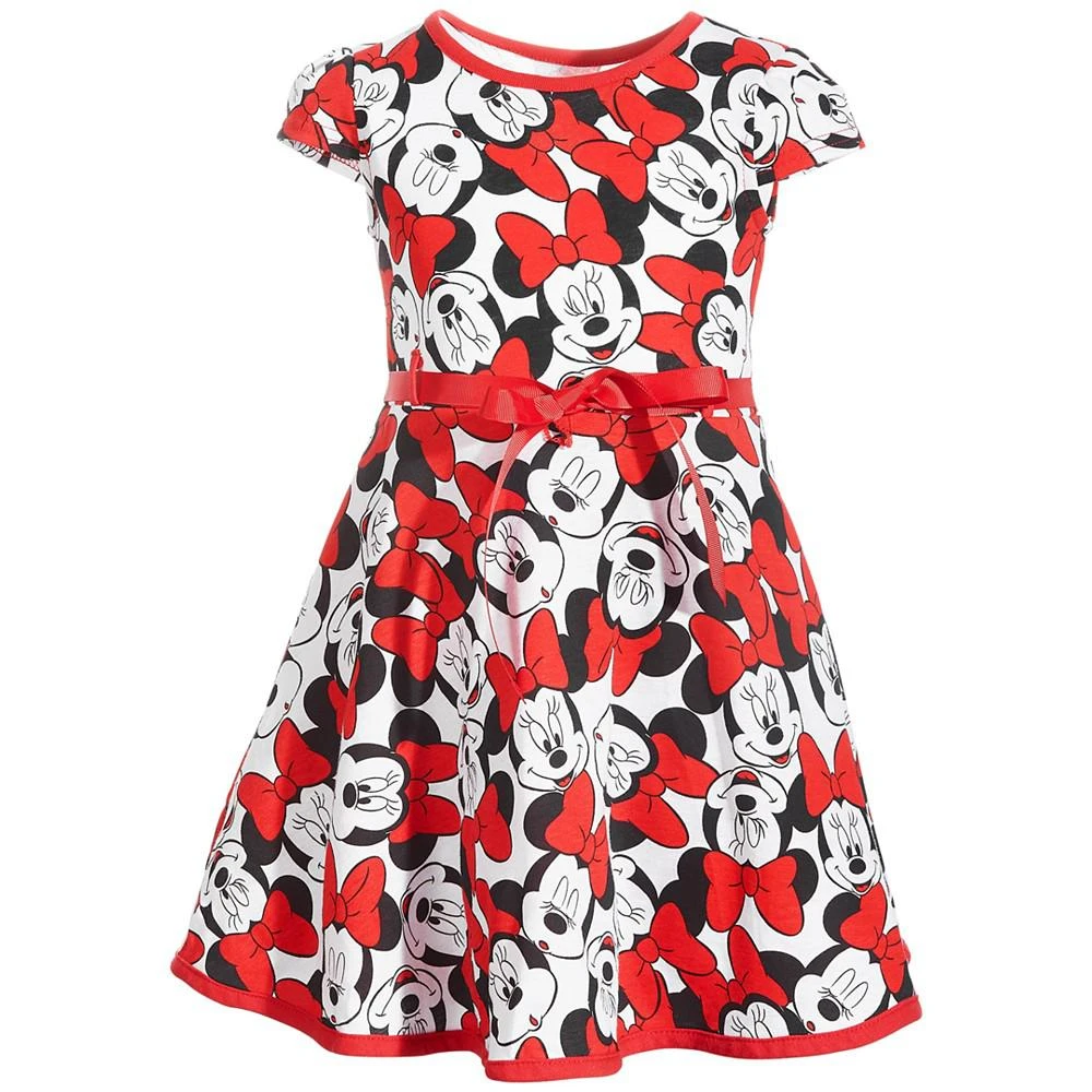 Disney Little Girls Self Tie Ribbon Belt Minnie Mouse Dress 5