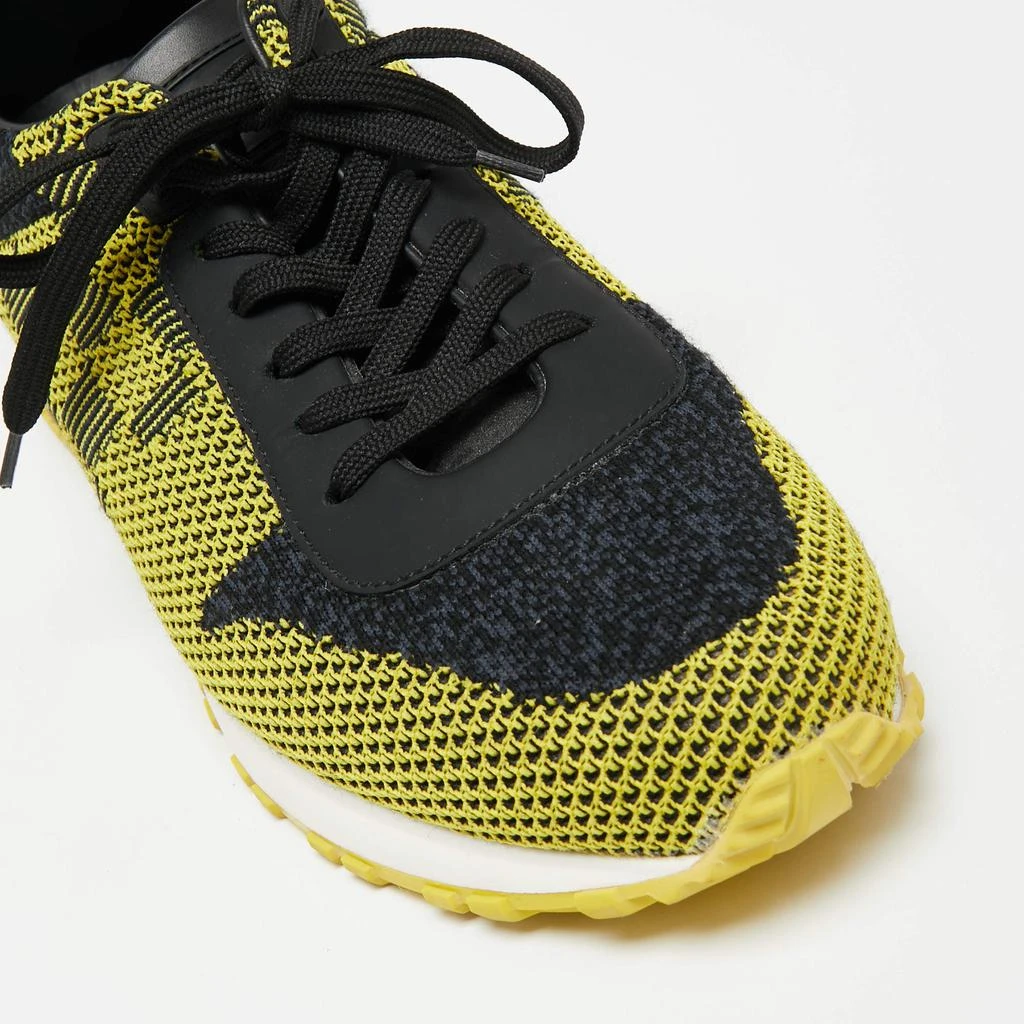 Louis Vuitton Yellow/Black Cotton Knit And Leather Run Away Sneakers  Size 41.5 商品