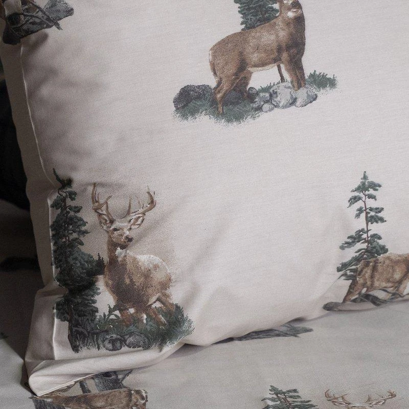 商品Visi-One|Whitetail Dreams Sheet Sets, 4-Piece Bedding Sheets, Cotton Fabric,1 Fitted Sheet,1 Flat Sheet & 2 Standard Pillowcases & (1 Pillowcase For Twin) FULL,价格¥385,第2张图片详细描述