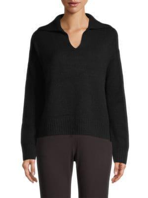 商品Tahari|Cashmere Split V-Neck Sweater,价格¥559-¥782,第3张图片详细描述