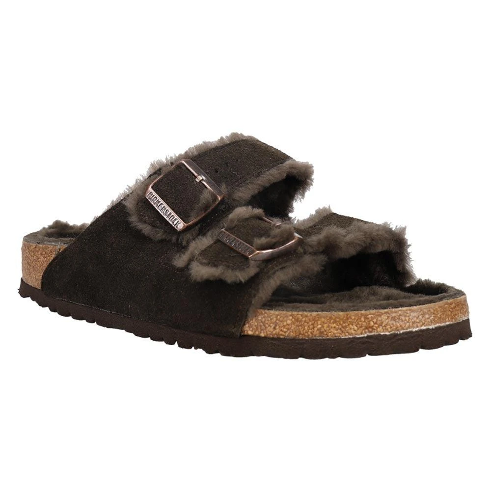 商品Birkenstock|Arizona Shearling Suede Slide Sandals,价格¥1112,第2张图片详细描述