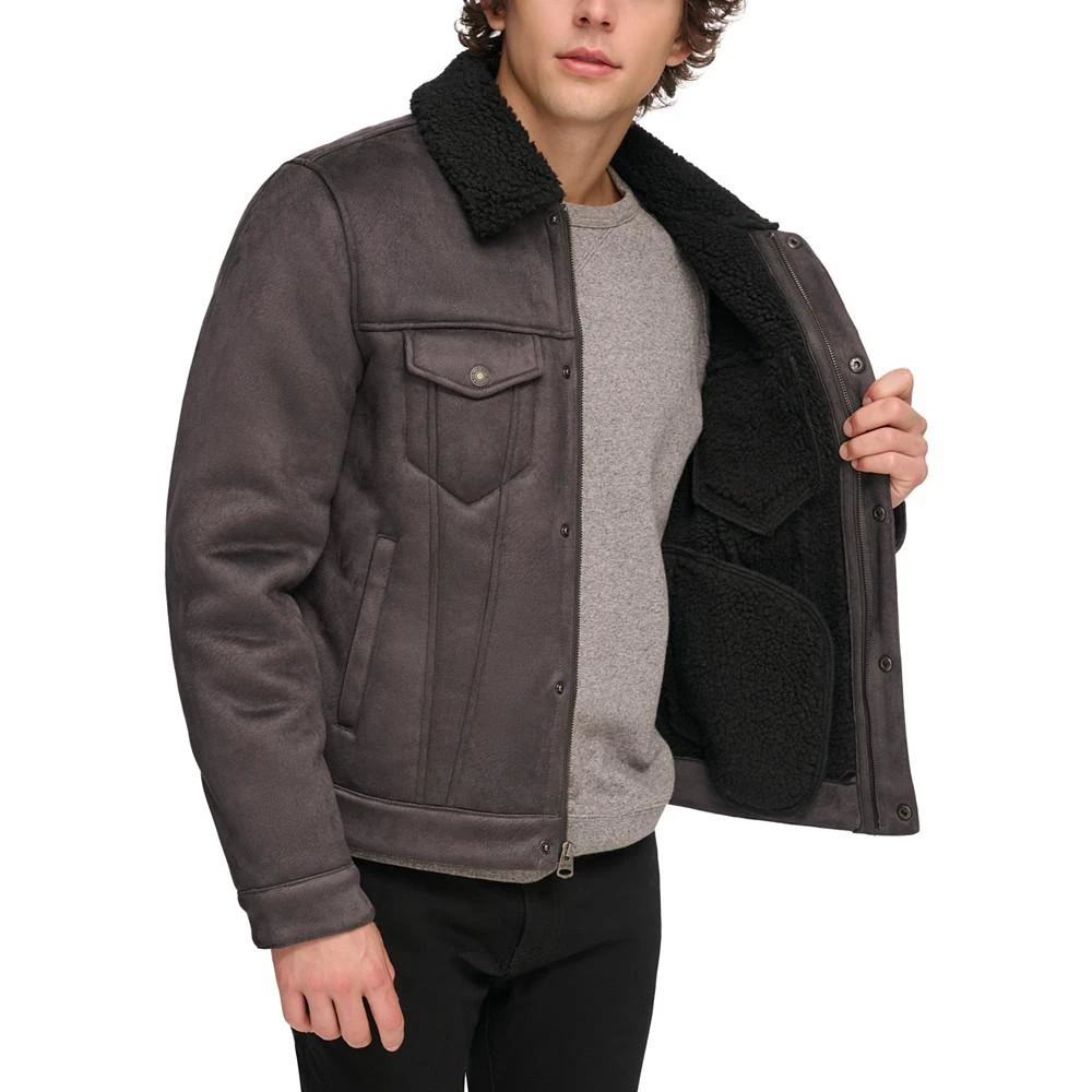 商品Levi's|Men's Relaxed-Fit Faux-Shearling Trucker Jacket,价格¥884,第3张图片详细描述