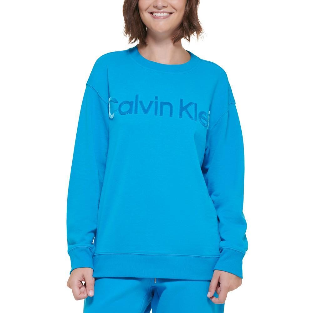 商品Calvin Klein|Women's Embroidered Logo Pullover Sweatshirt,价格¥252,第1张图片