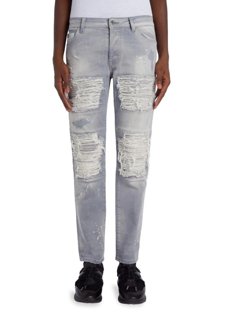 商品Marcelo Burlon|Greg Straight-Fit Biker Jeans,价格¥1662,第1张图片