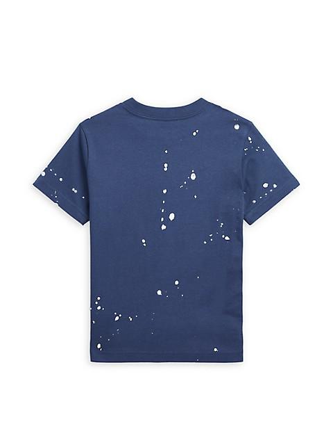 Little Boy's & Boy's Paint Splatter Logo T-Shirt商品第3张图片规格展示