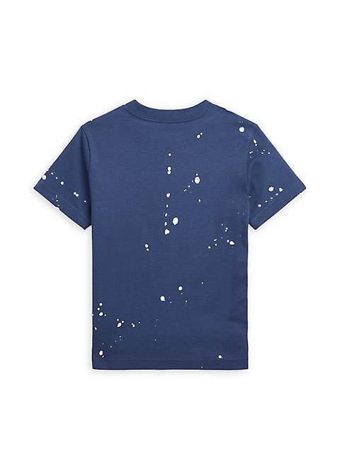 商品Ralph Lauren|Little Boy's & Boy's Paint Splatter Logo T-Shirt,价格¥244-¥275,第5张图片详细描述
