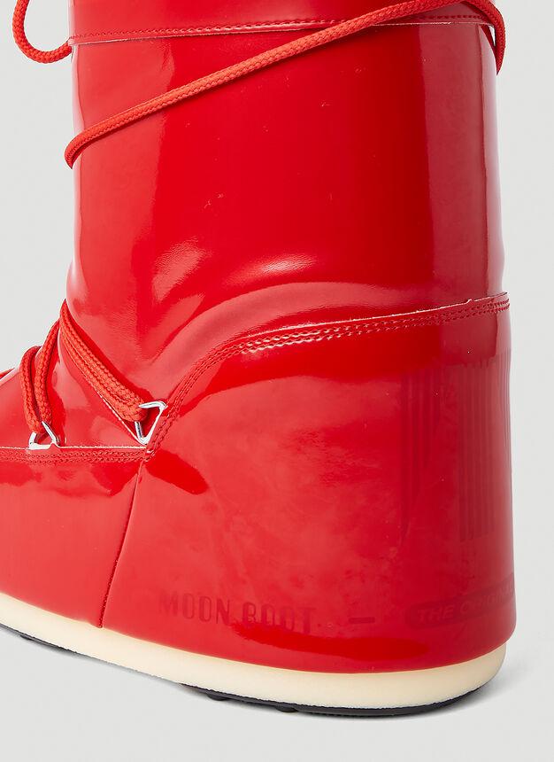 Icon Vinyl Snow Boots in Red商品第6张图片规格展示