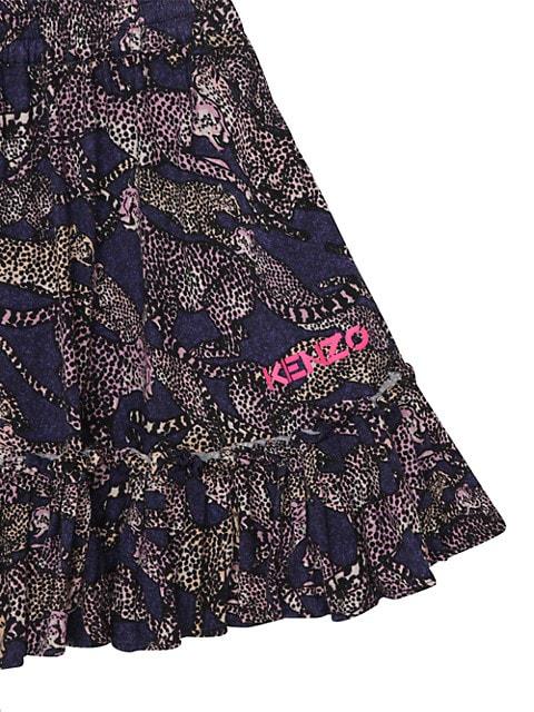 Little Girl's & Girl's Cheetah Mini Skirt商品第4张图片规格展示