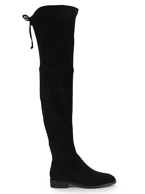商品Stuart Weitzman|女式 Jocey系列 过膝靴 系带长靴 麂皮,价格¥1561,第1张图片