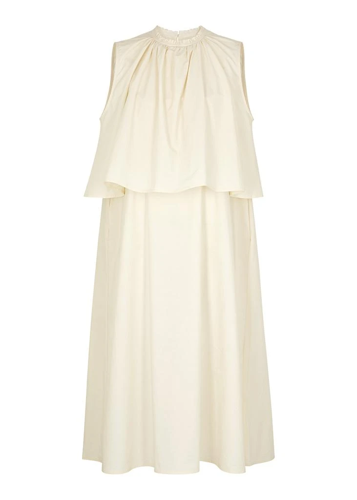商品Mark Kenly Domino Tan|Dorea cream layered cotton-poplin dress,价格¥1958,第1张图片