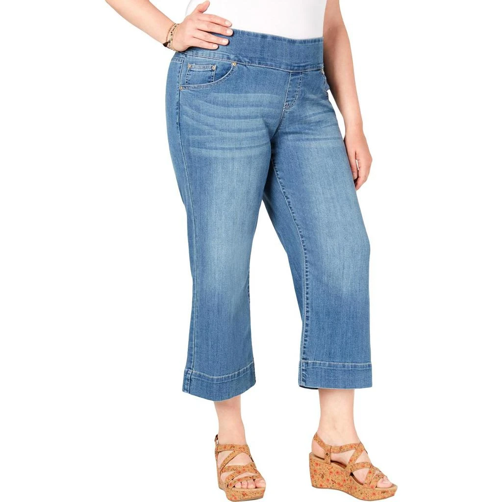 商品Style & Co|Style & Co. Womens Plus Denim Cropped Flare Jeans,价格¥92,第1张图片