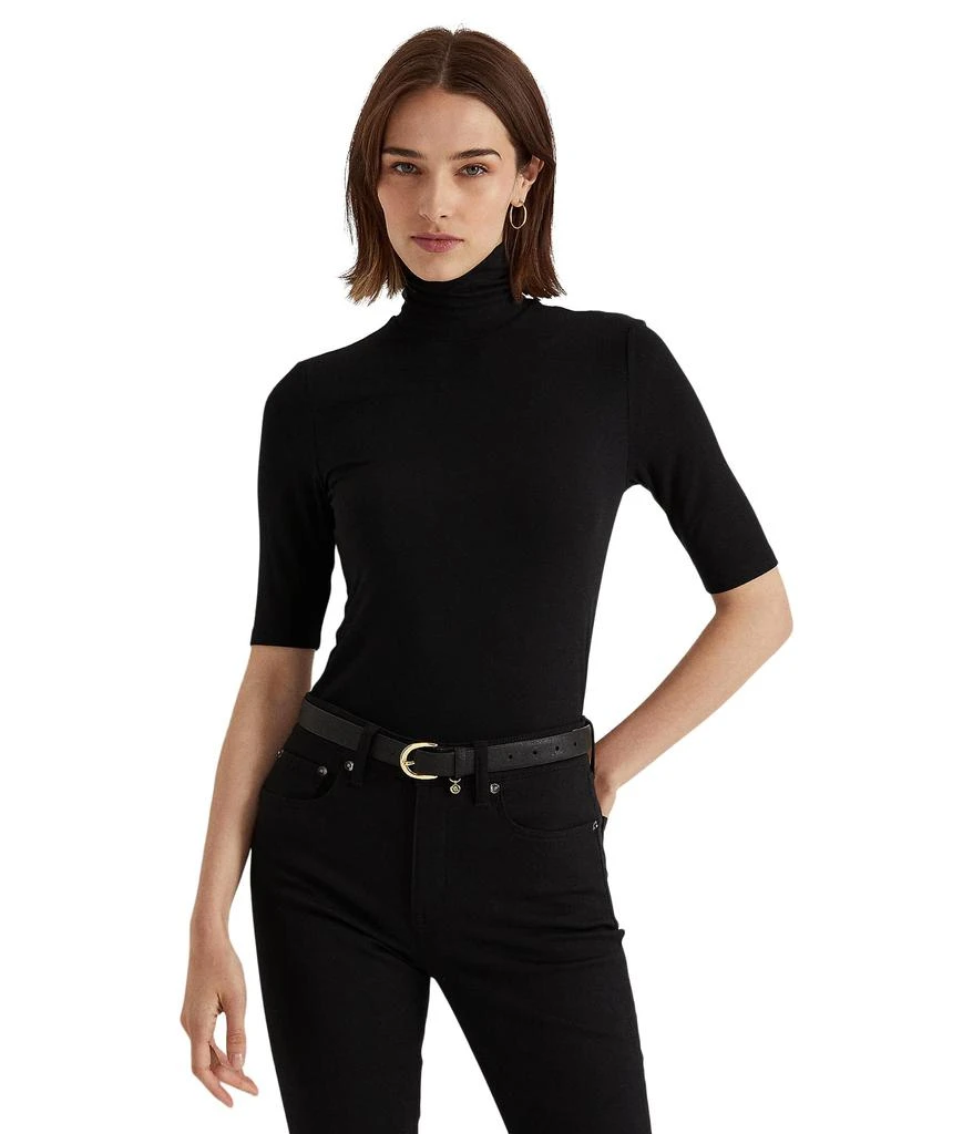 商品Ralph Lauren|Metallic Stretch Jersey Turtleneck,价格¥520,第1张图片