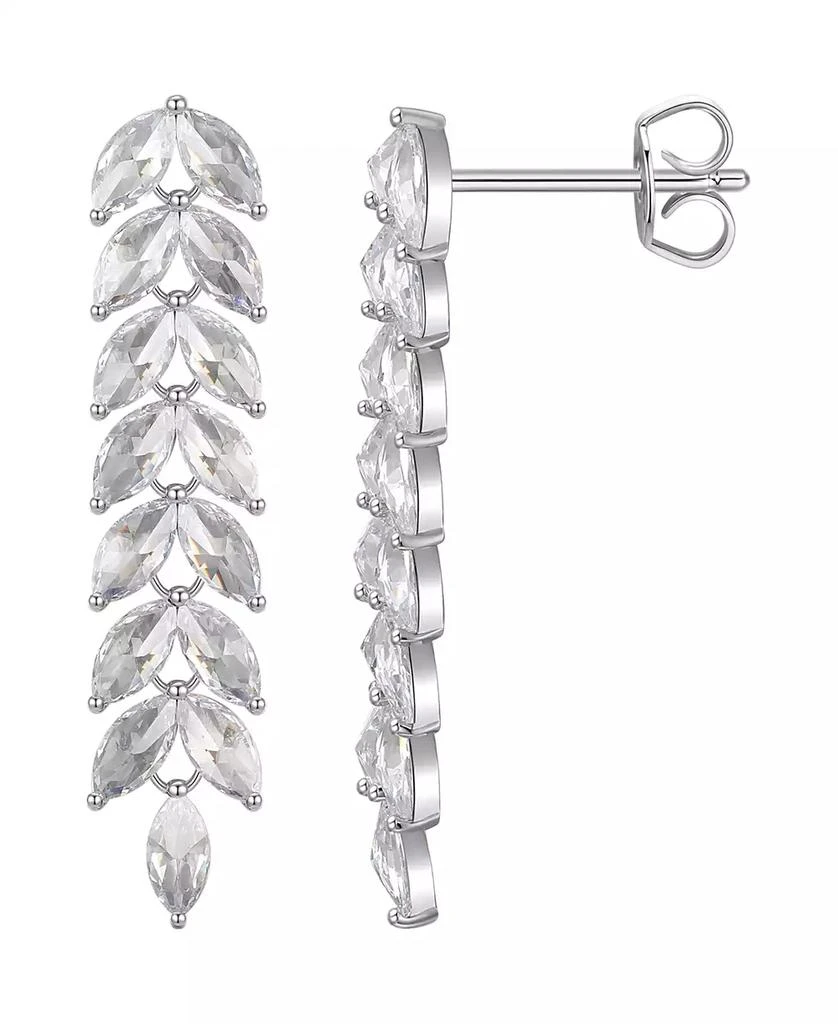 商品Macy's|Cubic Zirconia Leaf Drop Earrings,价格¥114,第1张图片