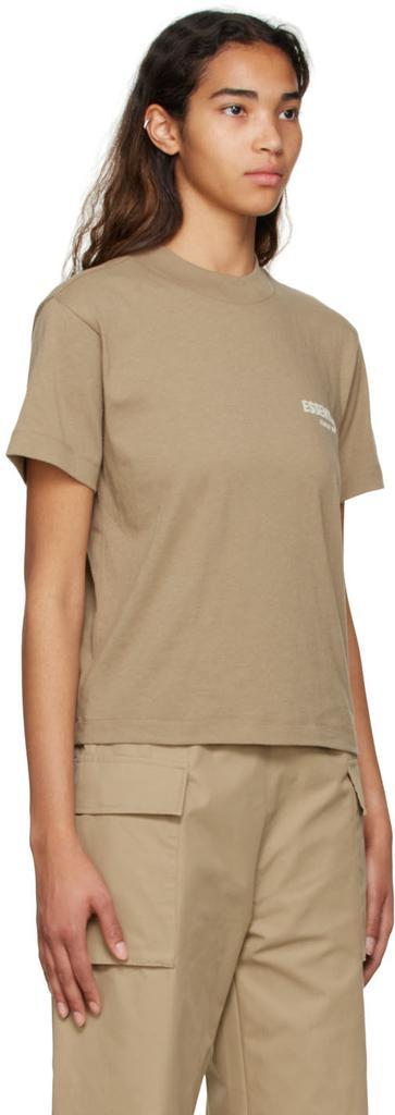 商品Essentials|Tan Cotton T-Shirt,价格¥306,第4张图片详细描述