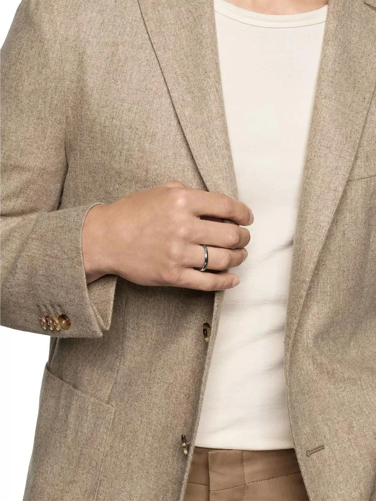 商品David Yurman|DY Classic Band Ring in 18K White Gold, 3.5mm,价格¥12421,第3张图片详细描述