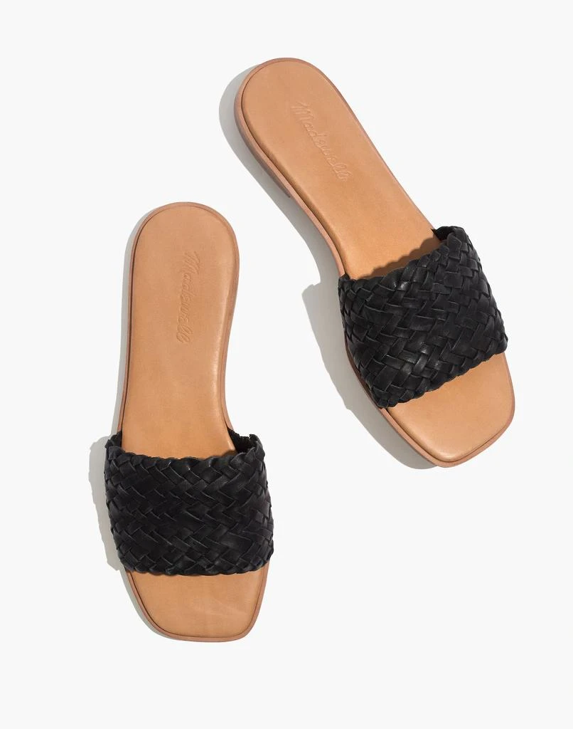 商品Madewell|The Lianne Slide in Woven Leather,价格¥476,第1张图片