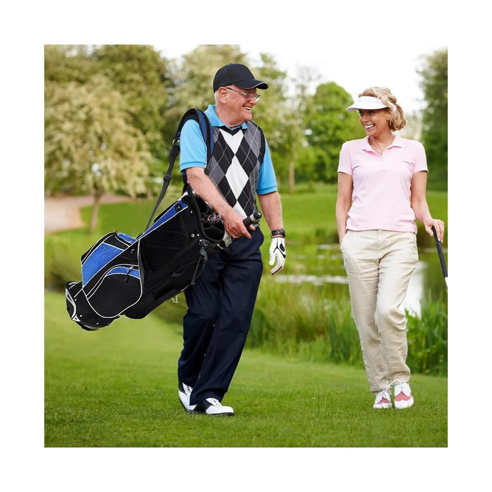 商品Costway|Golf Stand Cart Bag Club w/6 Way Divider Carry Organizer,价格¥724,第2张图片详细描述