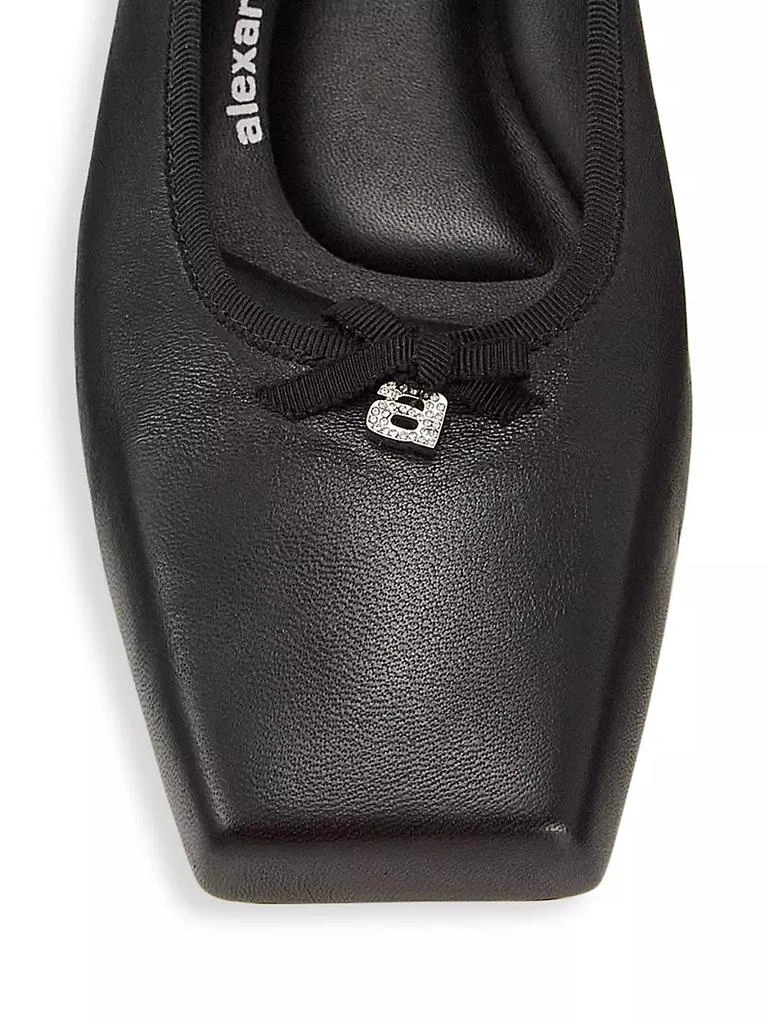 商品Alexander Wang|Billie Square-Toe Leather Ballet Flats,价格¥4033,第4张图片详细描述