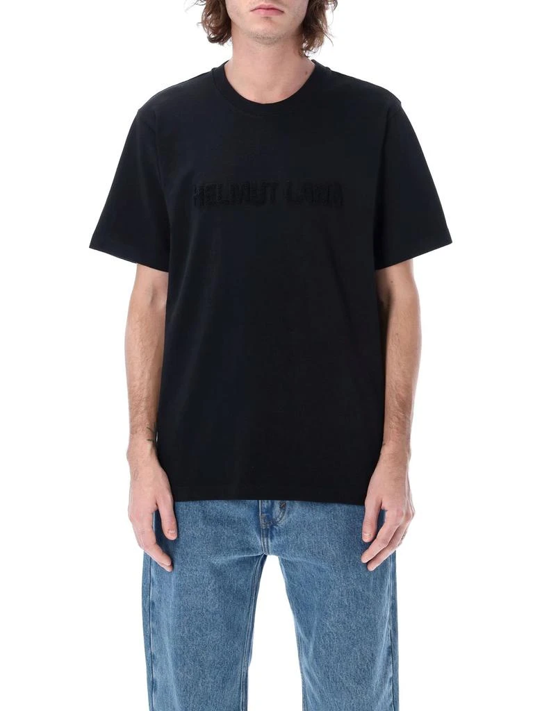 商品Helmut Lang|Helmut Lang Flocked Logo Crewneck T-Shirt,价格¥618,第3张图片详细描述