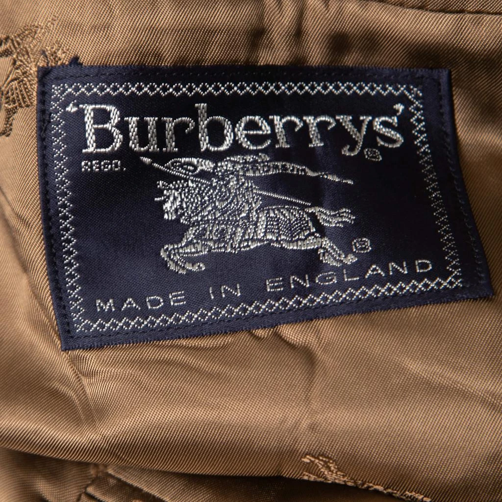 商品[二手商品] Burberry|Burberry Vintage Brown Checked Patterned Wool Single-Breasted Blazer S,价格¥984,第5张图片详细描述