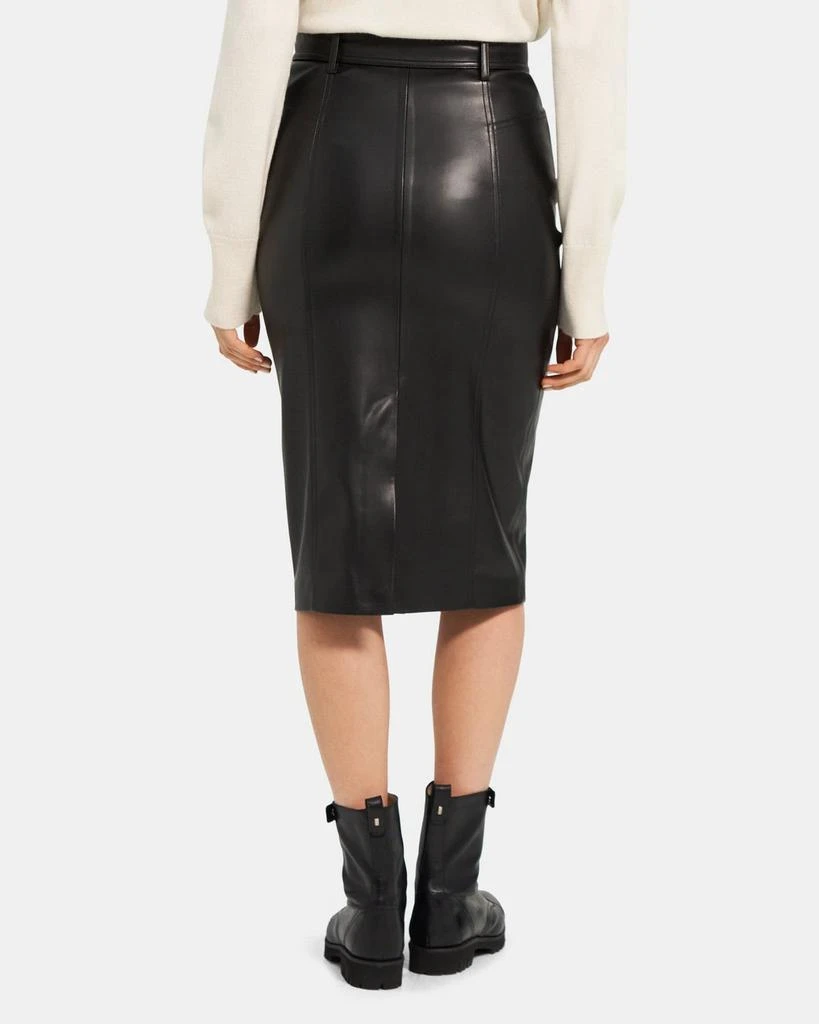 商品Theory|Belted Midi Skirt in Stretch Faux Leather,价格¥552,第3张图片详细描述