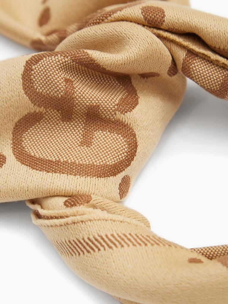 GG logo-jacquard wool-blend scarf商品第5张图片规格展示