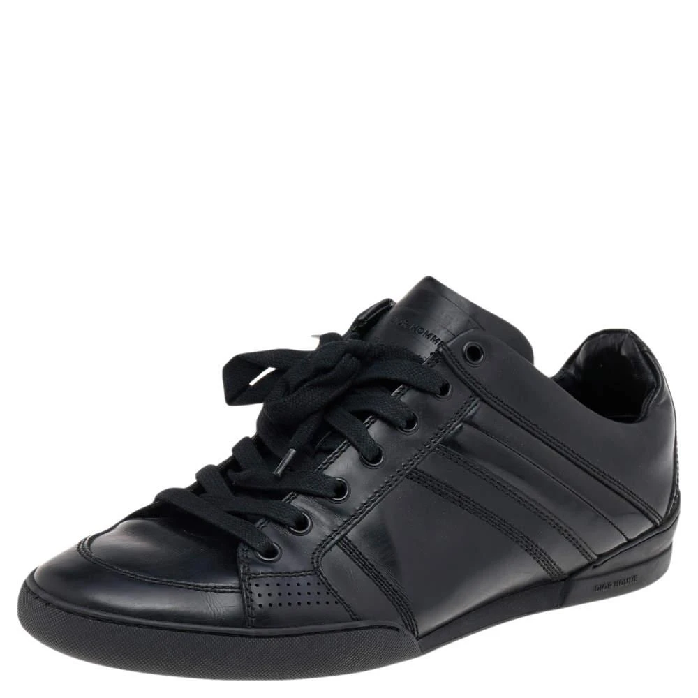 商品[二手商品] Dior|Dior Homme Black Patent and Leather Low Top Sneakers Size 39.5,价格¥2889,第1张图片