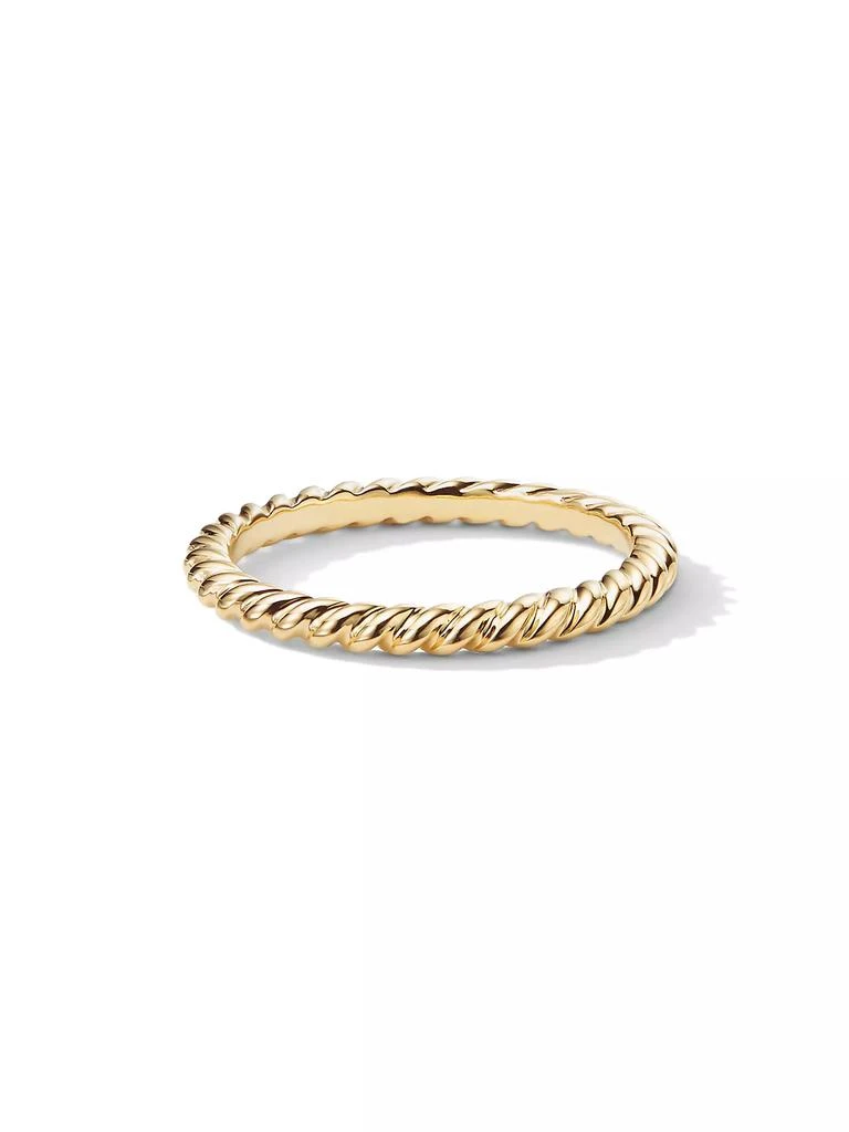 商品David Yurman|Cable Band Ring in 18K Yellow Gold, 2MM,价格¥4871,第1张图片