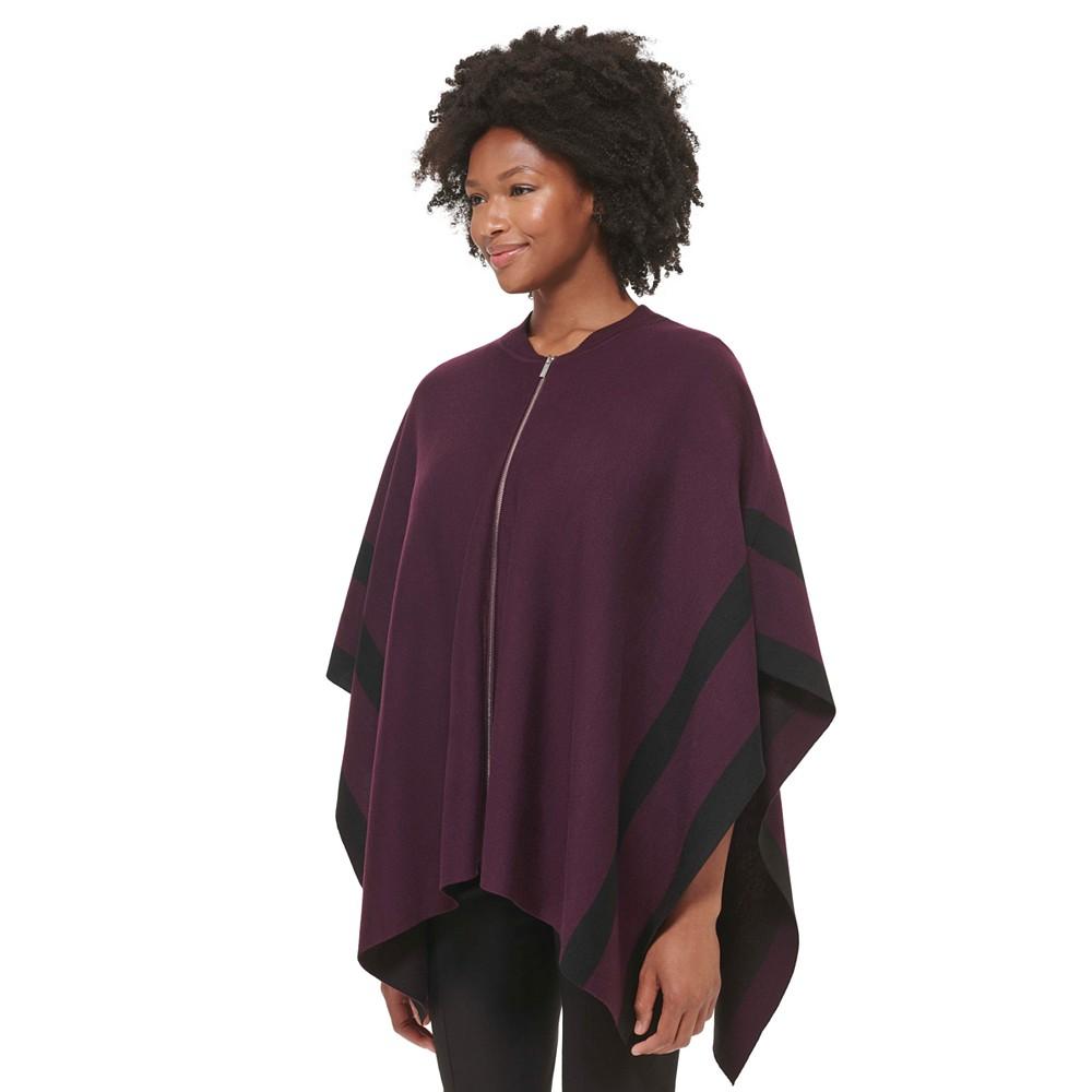 Women's Zip Front Poncho商品第3张图片规格展示