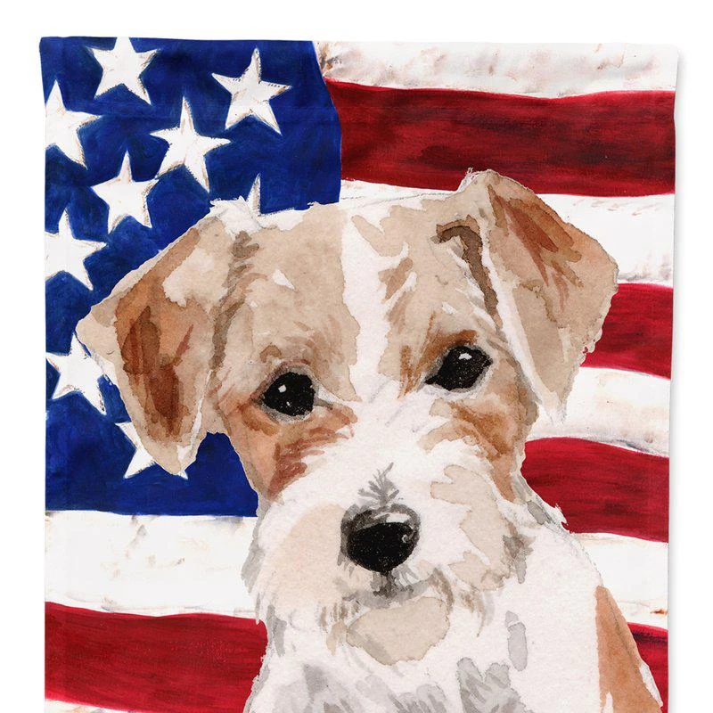 商品Caroline's Treasures|Wire Hair Jack Russell Patriotic Garden Flag 2-Sided 2-Ply,价格¥137,第1张图片