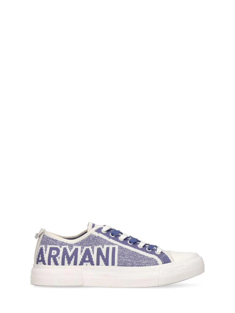 商品Emporio Armani|Intarsia Knit Nylon Sneakers,价格¥900,第1张图片