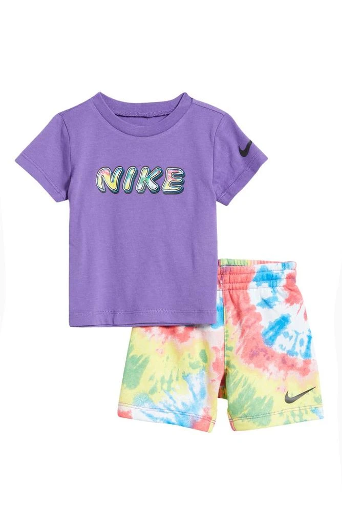 商品NIKE|Sportswear Tie Dye Club Graphic T-Shirt & Shorts Set,价格¥128,第1张图片