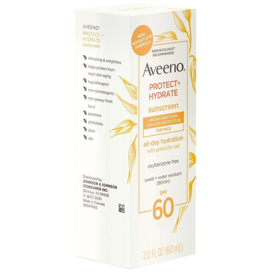 商品Aveeno|Protect + Hydrate Moisturizing Face Sunscreen Lotion with Broad Spectrum SPF 60,价格¥107,第5张图片详细描述