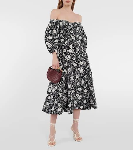 商品Ralph Lauren|花卉亚麻中长连衣裙,价格¥2640,第2张图片详细描述