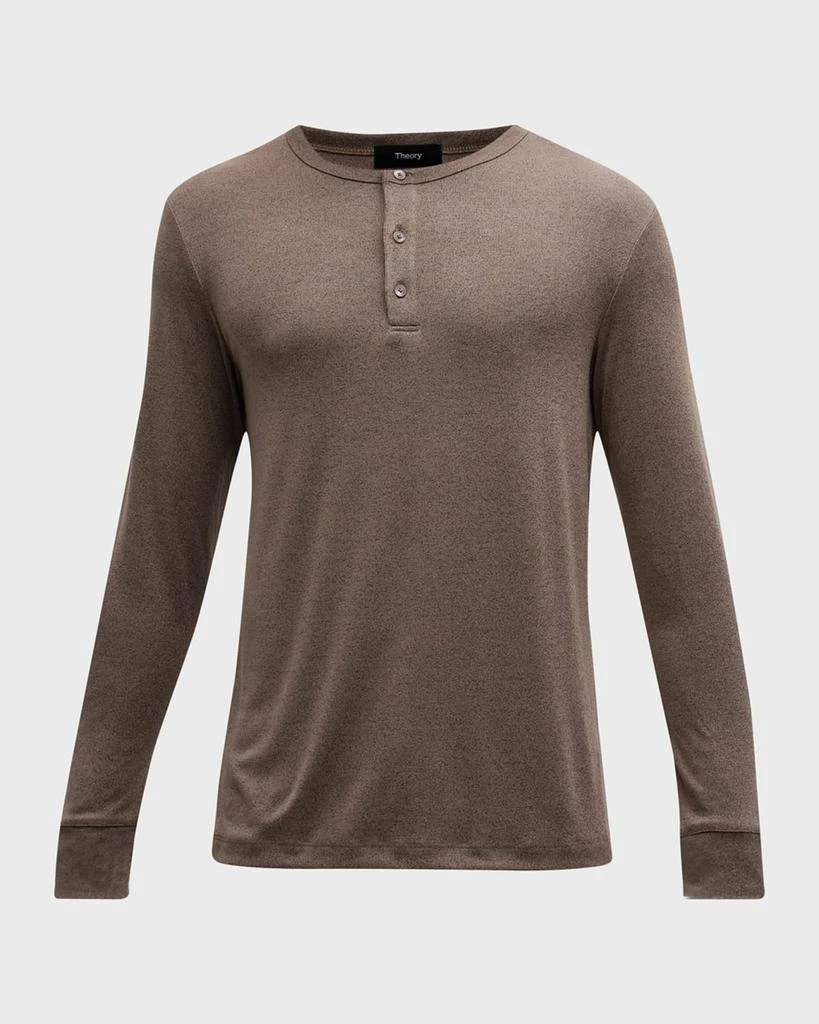 商品Theory|Men's Anemone Milano Contrast Long-Sleeve Henley,价格¥360,第2张图片详细描述