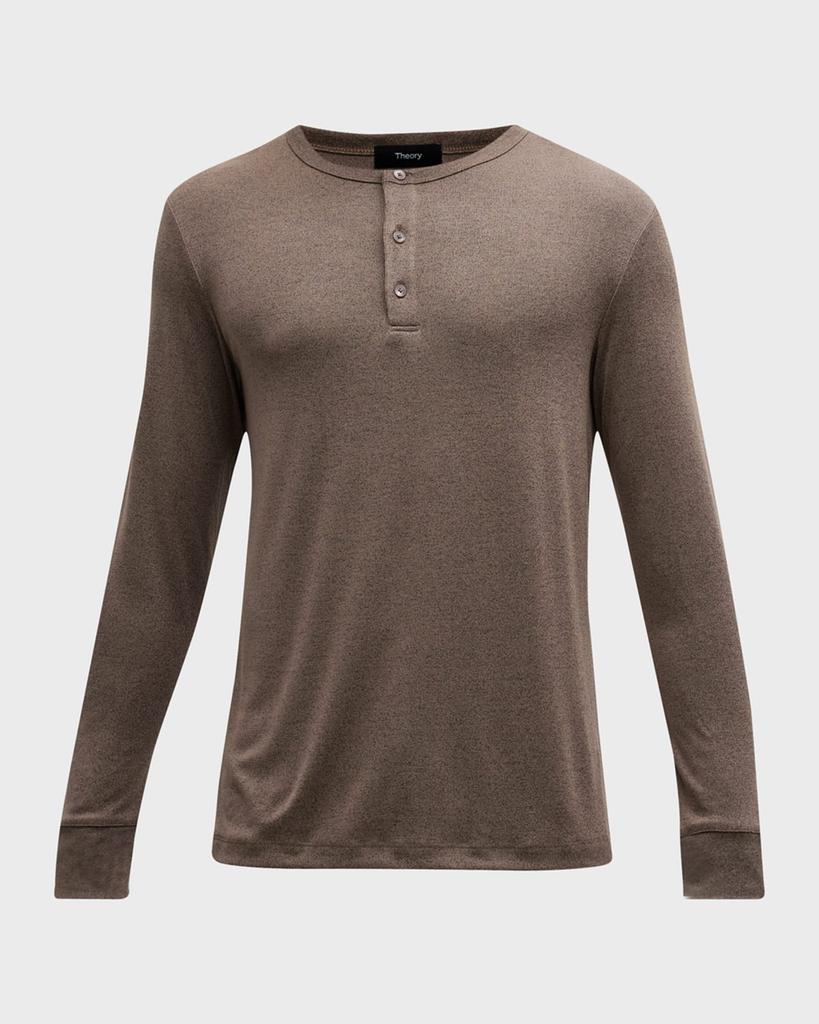 商品Theory|Men's Anemone Milano Contrast Long-Sleeve Henley,价格¥564,第4张图片详细描述